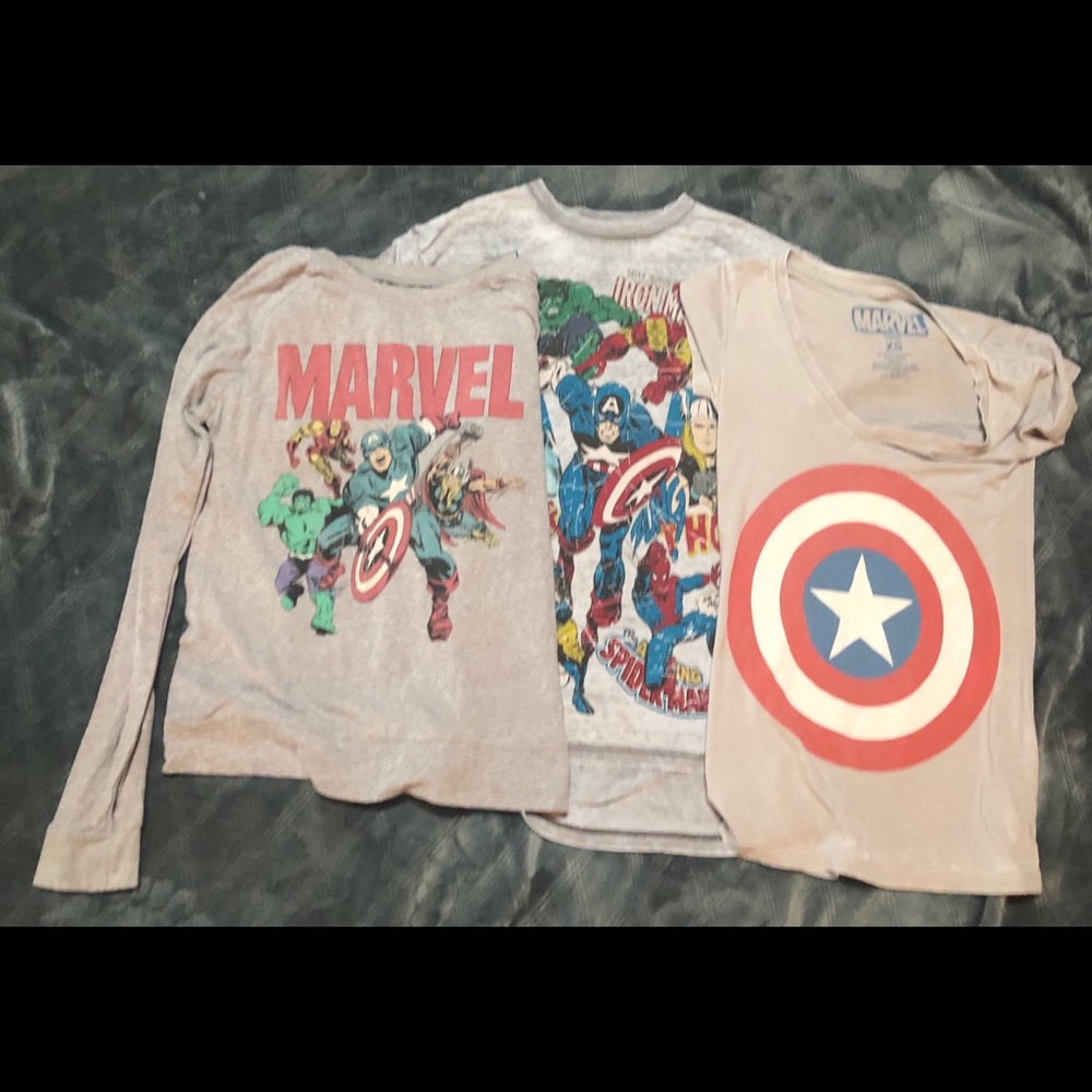 three marvel t-shirts for five dollars